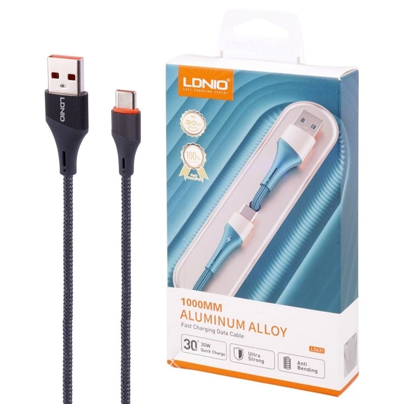 کابل تبدیل USB به Type-C الدینیو مدل LS631 30w